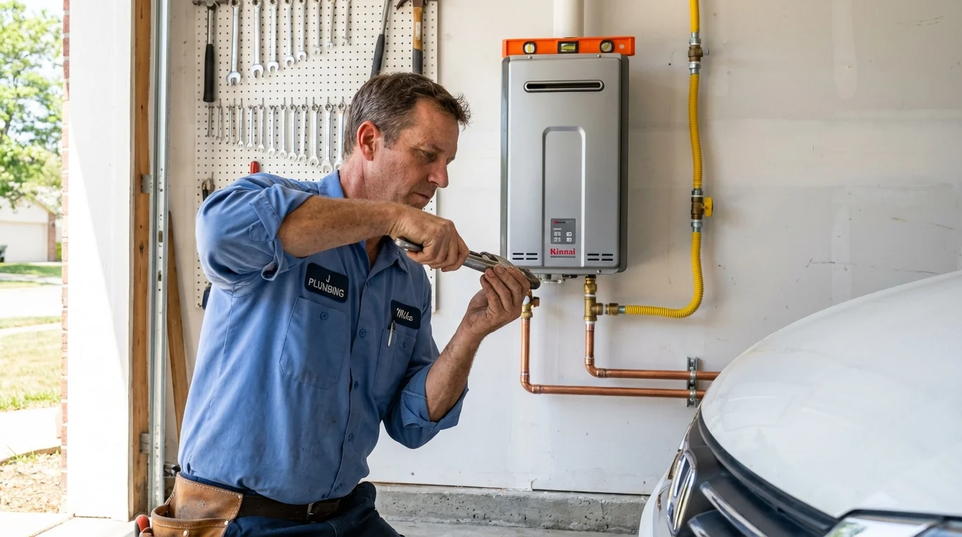 Tankless water heater installation by a Johns Plumbing LLC plumber in Aptos